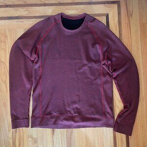 Lululemon Men's Burgundy Sweatshirt, Size Medium